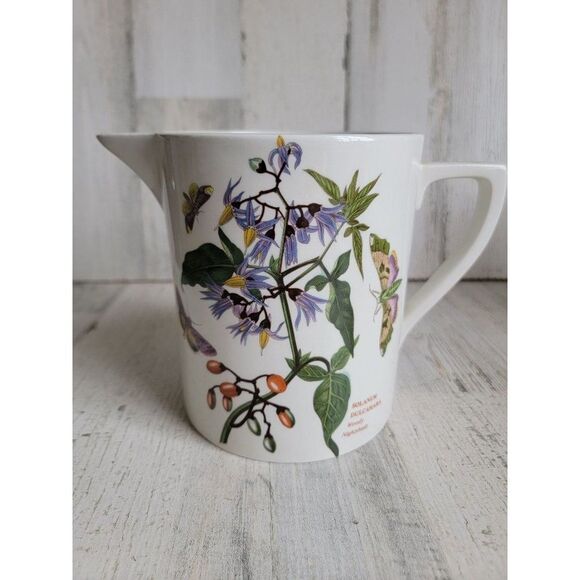 Portmeirion Woody Nightshade flower pitcher collectible bug butterfly - Picture 2 of 7